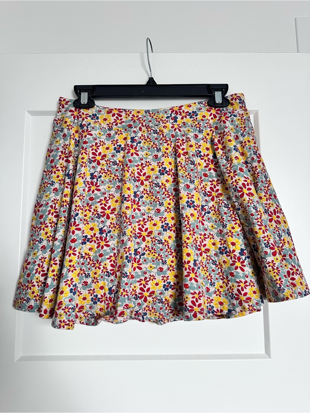 Toad&Co Yellow & Pink Floral Skater Mini Skirt